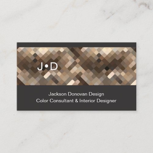 Neutral Tan Taupe Earth Tones Abstract Art Pattern Business Card