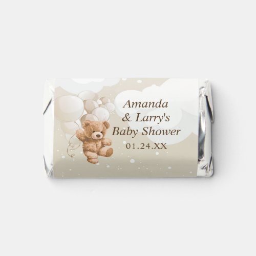 Neutral Teddy Bear Baby Shower Hersheys Miniatures