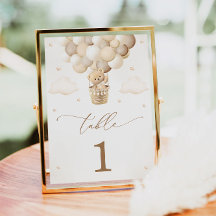 Neutral Teddy Bear Baby Shower