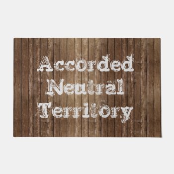 Neutral Territory Custom Doormat Select Text by Frasure_Studios at Zazzle