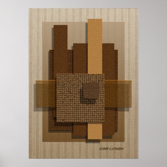 'Neutral Textures & Shadows' Poster (Front)