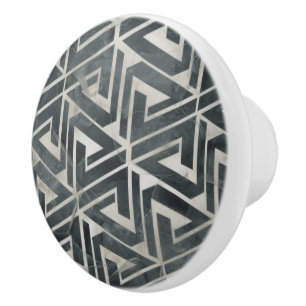 Neutral Tile Collection - Geometric Ceramic Knob