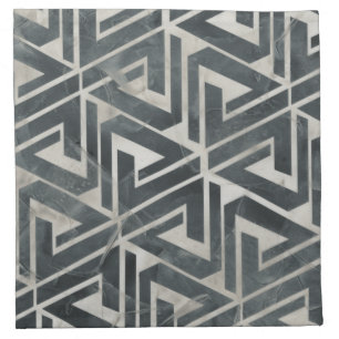 Neutral Tile Collection - Geometric Cloth Napkin