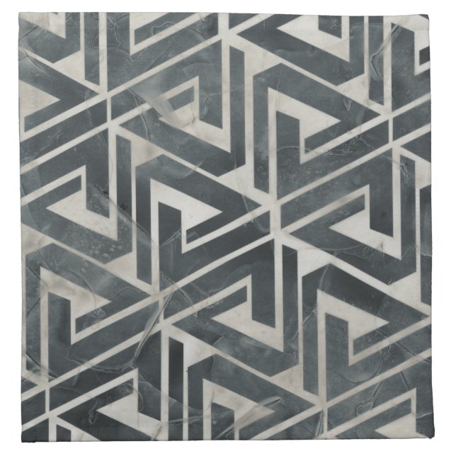 Neutral Tile Collection - Geometric Cloth Napkin (Front)