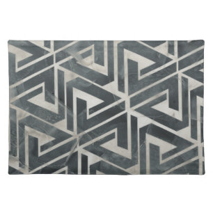 Neutral Tile Collection - Geometric Cloth Placemat