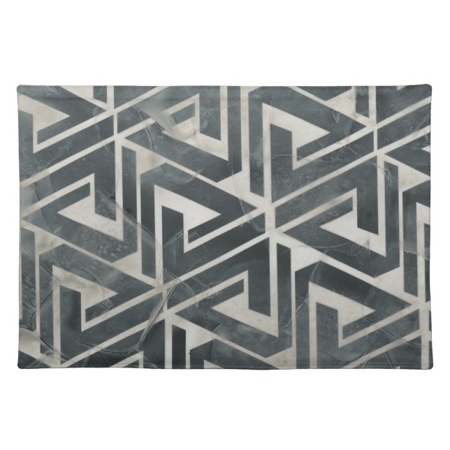 Neutral Tile Collection - Geometric Cloth Placemat (Front)