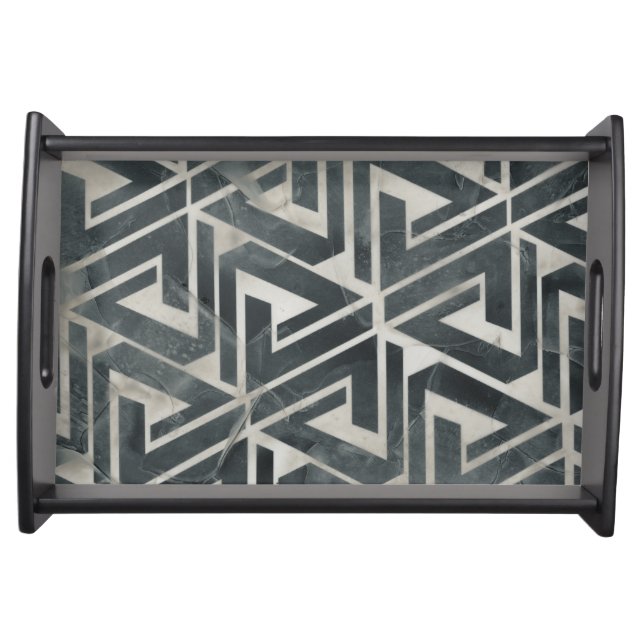 Neutral Tile Collection - Geometric Serving Tray (Front)