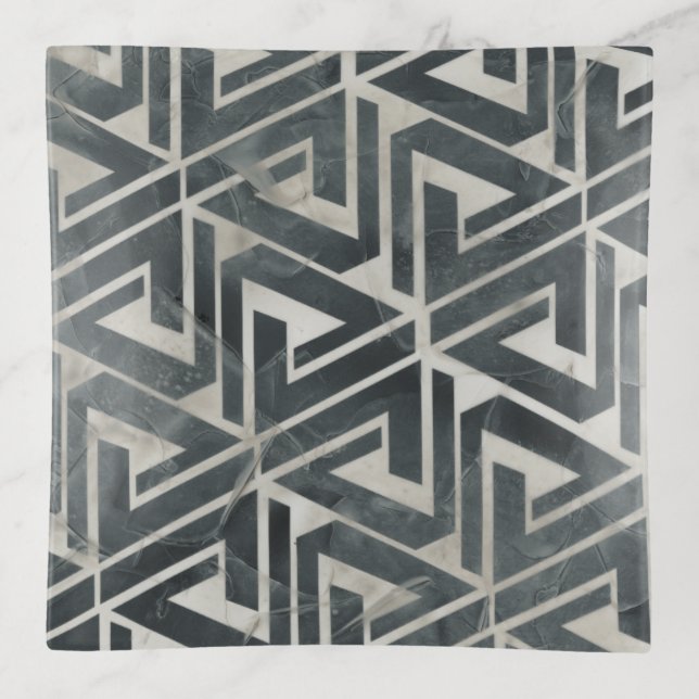 Neutral Tile Collection - Geometric Trinket Tray (Front)