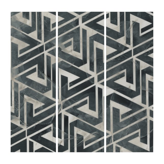 Neutral Tile Collection - Geometric Triptych (Front)