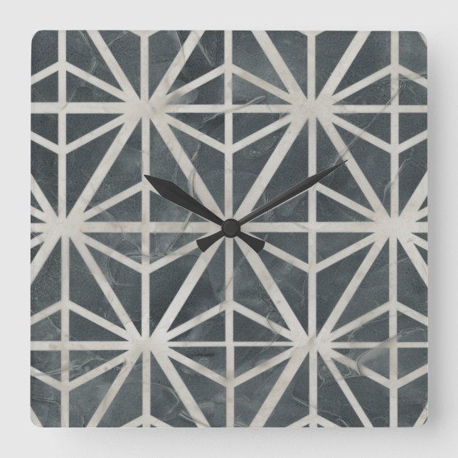 Neutral Tile Collection Square Wall Clock (Front)