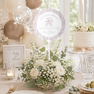Neutral Toile de Jouy Baby Shower Balloon
