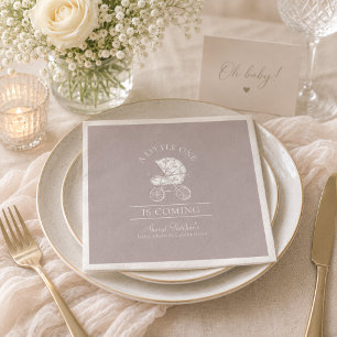 Neutral Toile de Jouy Baby Shower Napkins