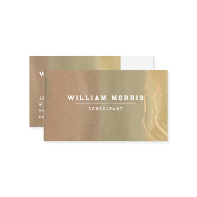 Neutral Tone Minimalist QR Code Professional Business Card (Front/Back In Situ)