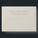 Neutral Tone Return Address Envelope<br><div class="desc">This is a neutral tone return address envelope. Edit all wording and all colors except for the color of the cursive writing. Designed to match the SAWYER collection, but can be used completely on it's own! // For matching items, please visit the "SAWYER" collection in the Sincerely By Nicole Zazzle...</div>