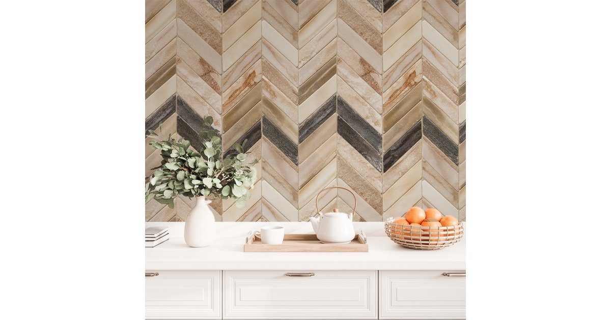 Neutral Toned Chevron and Herringbone Wallpaper | Zazzle