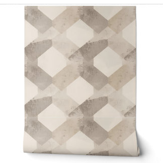 Neutral Toned Modern Geometric Wallpaper