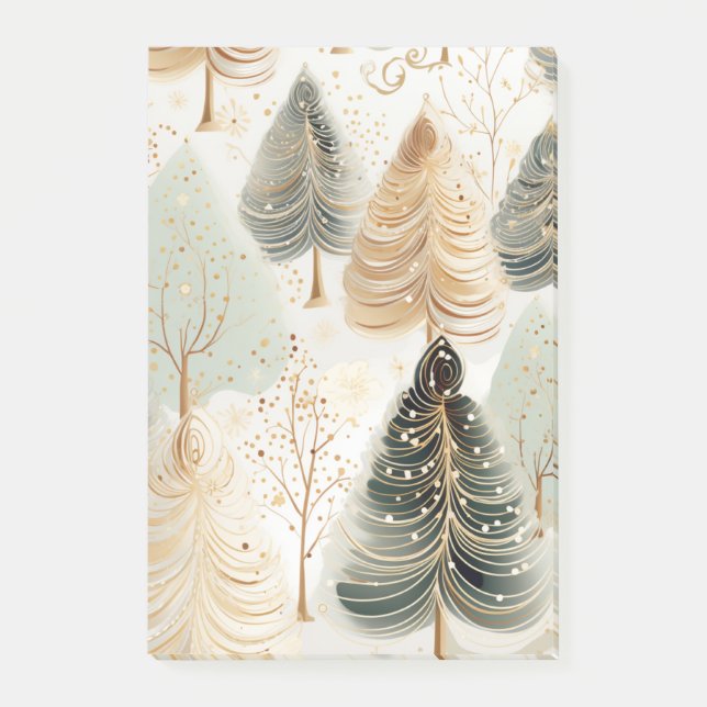 Neutral Tones Captivating Christmas Magic  Post-it Notes (Front)