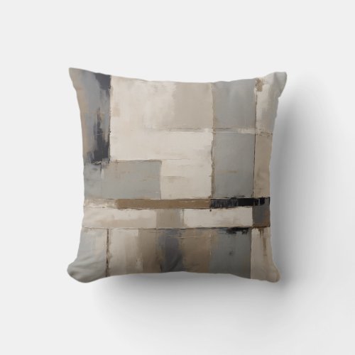 Neutral tones painting  throw pillow