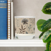 Neutral Tones Taupe Botanical Floral 