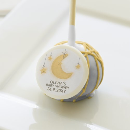 Neutral Twinkle Little Star Moon Stars Baby Shower Cake Pops