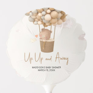Neutral Up and Away Baby Shower Balloon
