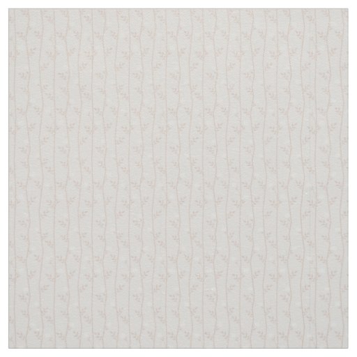 Neutral Vertical Floral Stripe Beige and White Fabric