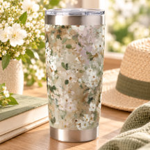 Neutral Vintage White Wildflower Floral