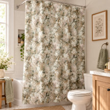Neutral Vintage White Wildflower Floral