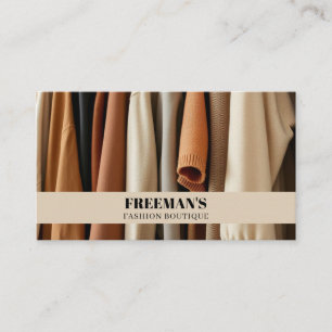 Neutral Wardrobe Display Clothing Shop Business Card