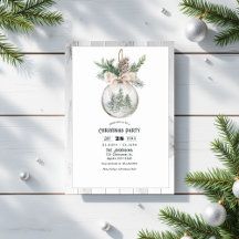 Neutral Watercolor Boho Christmas Party