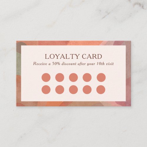 Neutral Watercolor Border Modern Loyalty Card