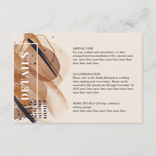 Neutral watercolor brown hues brushes details card (Front)
