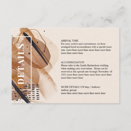 Neutral watercolor brown hues brushes details card