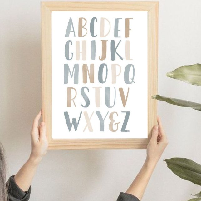 Neutral Watercolor Literacy Nursery Poster (Creator Uploaded)