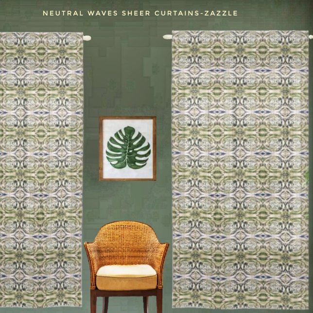 Neutral Wave  Sheer Curtains (Creator Uploaded)
