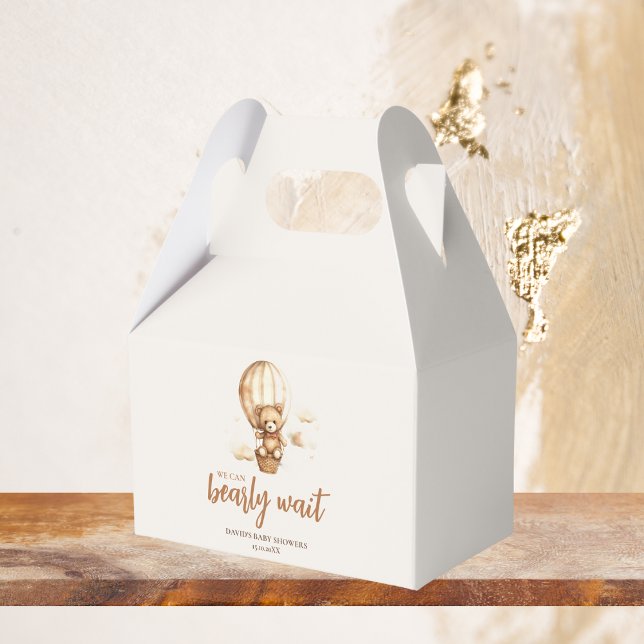 Neutral We Can Bearly Wait Favor Boxes (Creator Uploaded)