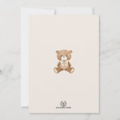 Neutral We Can Bearly Wait Teddy Bear Baby Shower Invitation (Back)