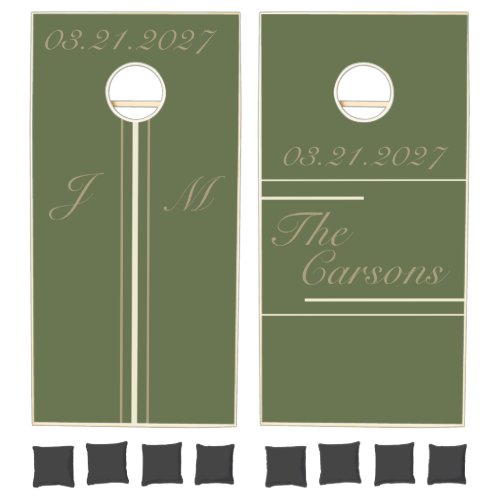 Neutral Wedding Cornhole Set