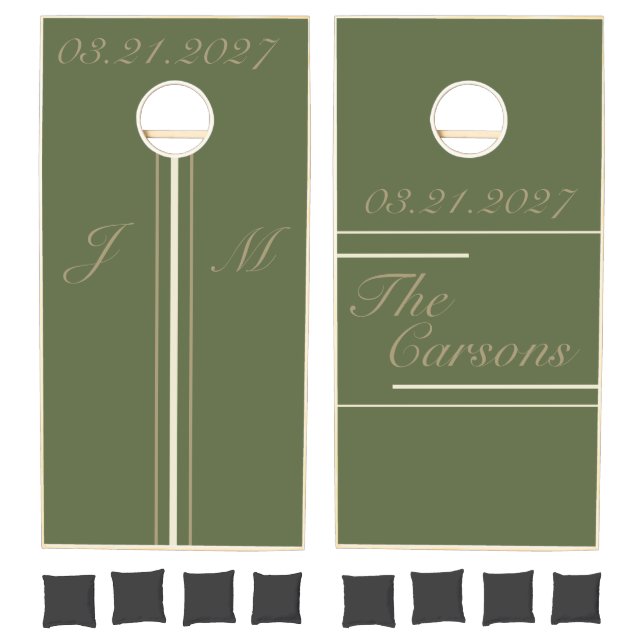 Neutral Wedding Cornhole Set (Set)