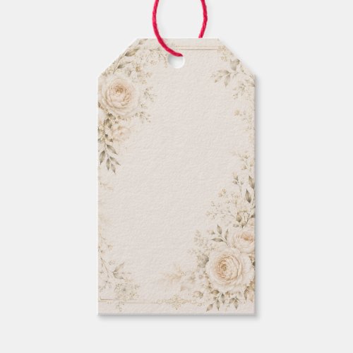 Neutral Wedding with Refined Florals Gift Tags
