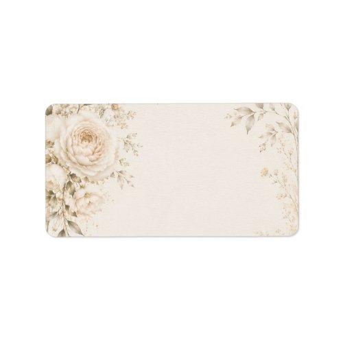 Neutral Wedding with Refined Florals Label