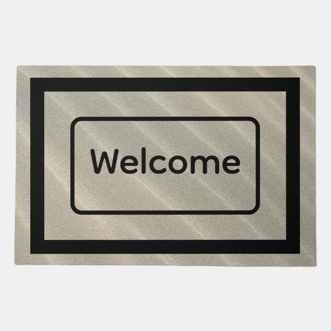 Neutral “Welcome” Doormat | Indoor Outdoor (Front)