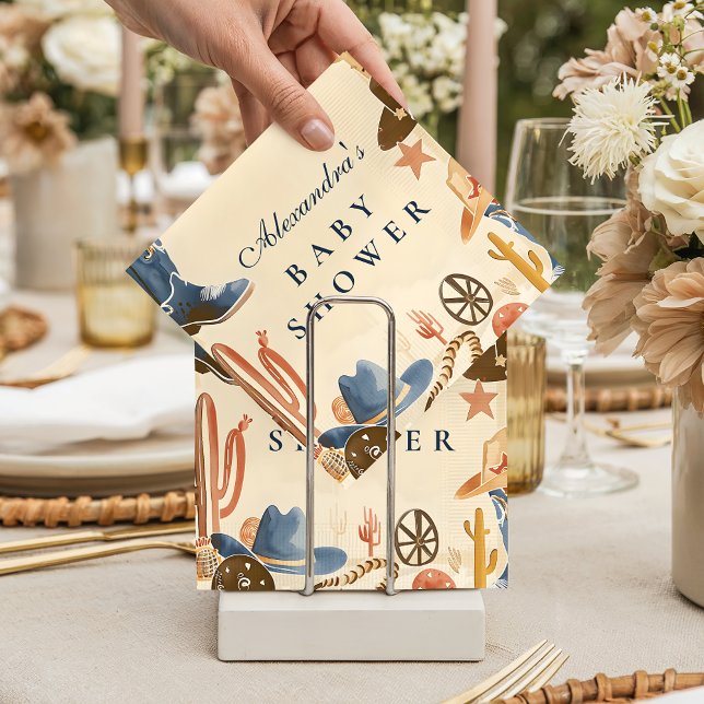 Neutral Western Cowboy Baby Shower Napkins (Creator Uploaded)