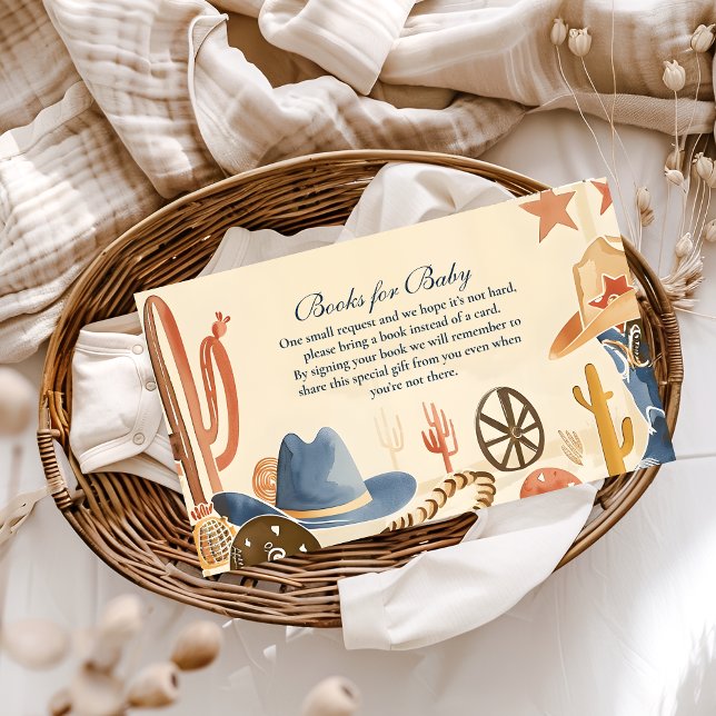 Neutral Western Cowboy Books for Baby  Enclosure Card (Creator Uploaded)