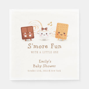 Neutral Whimsical S'more Fun Baby Shower Napkins