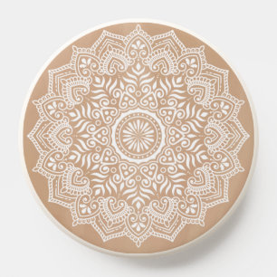 Neutral White Mandala PopSocket