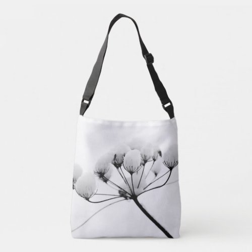 Neutral White Snow Bullets Florals By Ava Crossbody Bag