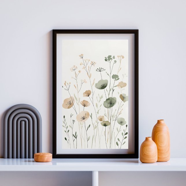 Neutral Wildflower Watercolor I Poster (Creator Uploaded)