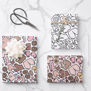 neutral woman breast patten wrapping paper sheets