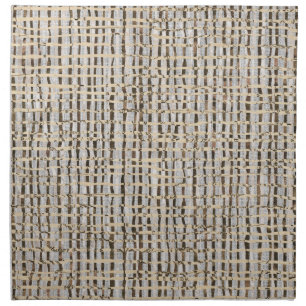 Neutral Woven Look Faux Linen Pattern Gray Brown Cloth Napkin
